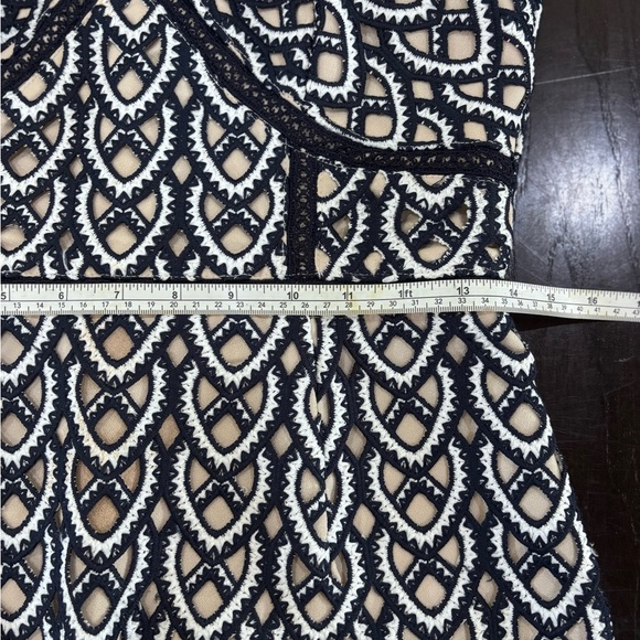 Navy Blue  Semi-Formal Dress Size Medium Brocade Minuet - Picture 7 of 12